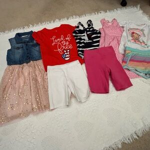 Rare Editions Pink and Gold Skirt Set